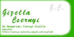 gizella csernyi business card